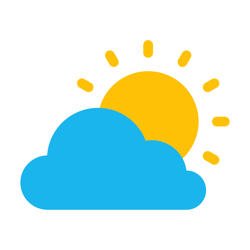 A picture of a cloudy weather icon.